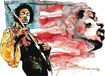 

Akhuratha Jimi Hendrix Fine Quality Wall Poster Paper Print(12 inch X 18 inch, Rolled)