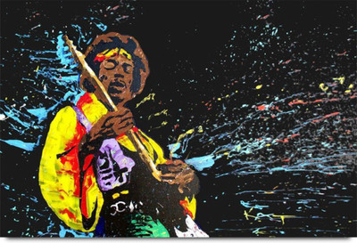 

Akhuratha Jimi Hendrix Fine Quality Wall Poster Paper Print(12 inch X 18 inch, Rolled)