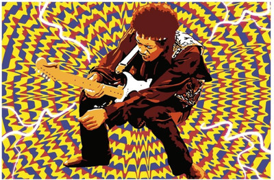 

Akhuratha Jimi Hendrix Fine Quality Wall Poster Paper Print(12 inch X 18 inch, Rolled)