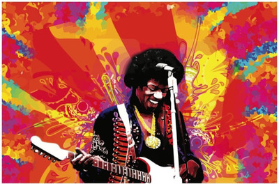 

Akhuratha Jimi Hendrix Fine Quality Wall Poster Paper Print(12 inch X 18 inch, Rolled)