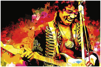 

Akhuratha Jimi Hendrix Fine Quality Wall Poster Paper Print(12 inch X 18 inch, Rolled)