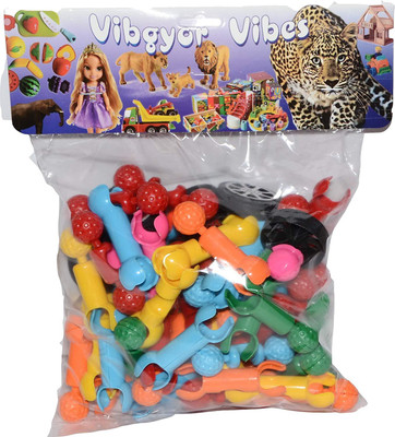 Vibgyor Vibes Innovative Shapes and Design Magic Building Kit/Blocks Connector Set(100 Pieces)