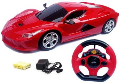 

Exaltedcollection Rechargeable battery operated Remote control Super racing fast Ferrari car with sterring and openining door for kids(Multicolor)