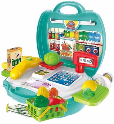

Dhawani SUPERMARKET SUITCASE WITH CASH REGISTER, 23 PCS SET