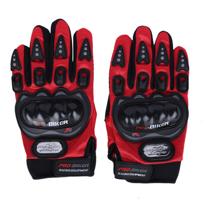 Probiker Stylish Black with Red Riding GLoves Protects your Hands from Winter and Pollution Driving Gloves(Black, Red)