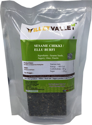 

MILLET VALLEY Premium Quality Sesame Chikki 200g / Ellu Barfi / Til Chikki(200 g, Pouch)
