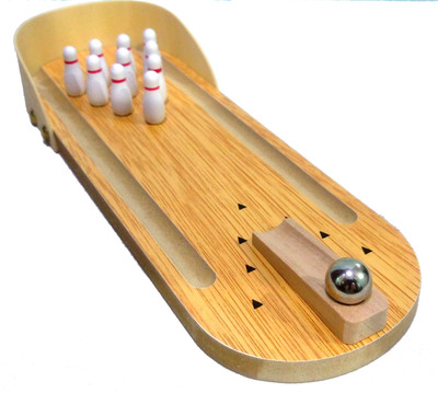 

Crafts India Handcrafted Wooden Miniature Bowling Game- 29 cms Bowling