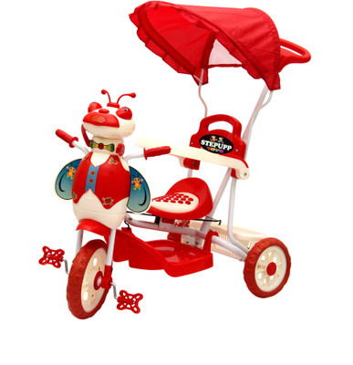

STEPUPP BABY TRICYCLE FOR KIDS WITH FRONT OR BACK BASKET AND CANOPY AND PARENT HANDLE OR MUSICAL TRICYCLE RED COLOR KIDS TRICYCLE RECOMMENDED TRICYCLE FOR BABY GIRL OR TRICYCLE FOR BABY BOY OR TRICYCLE FOR TODDLER GIRL OR TRICYCLE FOR TODDLER BOY RECOMMEN