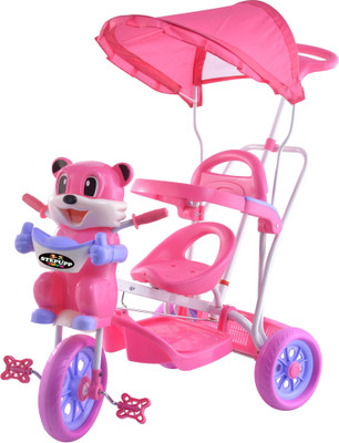 

STEPUPP BABY TRICYCLE FOR KIDS WITH FRONT OR BACK BASKET AND CANOPY AND PARENT HANDLE OR MUSICAL TRICYCLE PINK COLOR KIDS TRICYCLE RECOMMENDED TRICYCLE FOR BABY GIRL OR TRICYCLE FOR BABY BOY OR TRICYCLE FOR TODDLER GIRL OR TRICYCLE FOR TODDLER BOY RECOMME