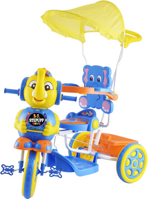 

STEPUPP BABY TRICYCLE FOR KIDS WITH FRONT OR BACK BASKET AND CANOPY AND PARENT HANDLE OR MUSICAL TRICYCLE BLUE,YELLOW COLOR KIDS TRICYCLE RECOMMENDED TRICYCLE FOR BABY GIRL OR TRICYCLE FOR BABY BOY OR TRICYCLE FOR TODDLER GIRL OR TRICYCLE FOR TODDLER BOY 
