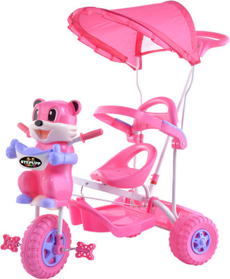 

STEPUPP BABY TRICYCLE FOR KIDS WITH FRONT OR BACK BASKET AND CANOPY AND PARENT HANDLE OR MUSICAL TRICYCLE PINK COLOR KIDS TRICYCLE RECOMMENDED TRICYCLE FOR BABY GIRL OR TRICYCLE FOR BABY BOY OR TRICYCLE FOR TODDLER GIRL OR TRICYCLE FOR TODDLER BOY RECOMME