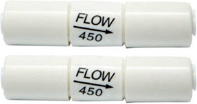 

KRPLUS Flow Restrictor FR 450 ML (1/4" Qc x 1/4" Qc) for RO UV UF Mineral Water Purifiers 2 Pcs Solid Filter Cartridge(0.5, Pack of 2)