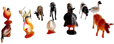 

Vibgyor Vibes Farm Animals Figures Set - Medium (Pack of 12)(Multicolor)
