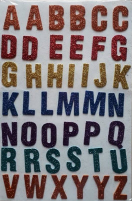 

karigari Glitter Alphabets Design Foam Sheet Sticker