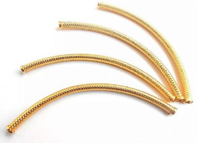

karigari Bend pipe tubes/ hollow necklace pipe gold for jewelery making, size 10 cm