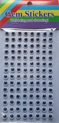 

karigari Google Eyes Sticker Round Shape 0.8 CM
