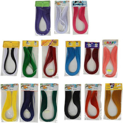 

karigari Quilling Paper All Color Combo - Set of 15 Assorted Colors 3mm & 5mm