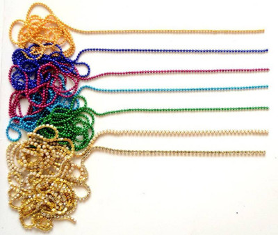 

karigari Color ball chain gold chain pearl and stone chain