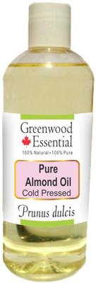 

Greenwood Essential Pure Almond Oil (Prunus dulcis) 100% Natural Therapeutic Grade Cold Pressed(200 ml)