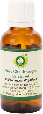 

R V Essential Pure Chaulmoogra Carrier Oil 100ml- Hydnocarpus Wightiana (100% Pureand Natural Cold Pressed)(100 ml)