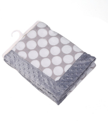 

Miss & Chief Polka  Crib Baby Blanket(Microfiber, Grey