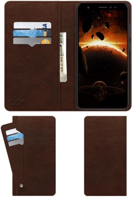 ACM Flip Cover for Lava Z91e(Brown, Cases with Holder, Pack of: 1)