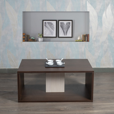 Akshni Lyra Engineered Wood Coffee Table(Finish Color - Oak & Walnut, Knock Down)
