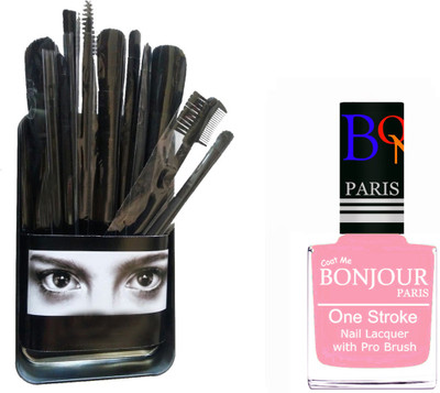 

Bonjour Paris Makeup Brush With Nail Polish Set BPNP 30(Set of 2)