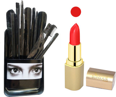 

Bonjour Paris Makeup Brush with Lipstick combo WITH BPL 68(Set of 2)