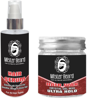 

MISTER BEARD Hair Serum 100ml WITH Hair Wax Ultra Hold 100g(Set of 2)