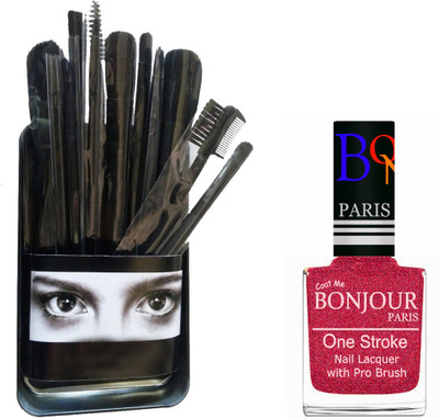 

Bonjour Paris Makeup Brush With Nail Polish Set BPNP 36(Set of 2)