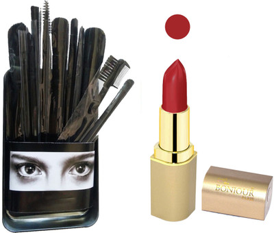 

Bonjour Paris Makeup Brush with Lipstick combo WITH BPL 65(Set of 2)