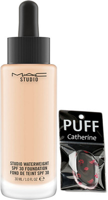 

catherine slicon puff, mac studio water weight foundation(Set of -4)