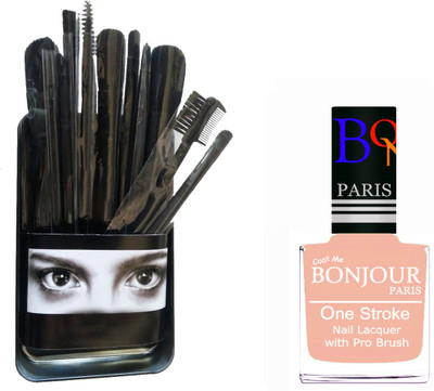 

Bonjour Paris Makeup Brush With Nail Polish Set BPNP 24(Set of 2)