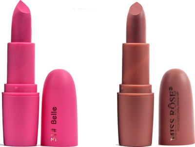 

MISS ROSE COMO OF TWO CREME MATTE LIPSTICKS SHADES - BULLET 31+33(Set of 2)