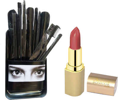 

Bonjour Paris Makeup Brush with Lipstick combo WITH BPL 03(Set of 2)