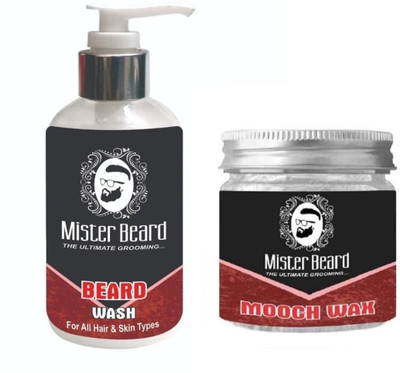 

MISTER BEARD Beard Wash 200ml WITH Mooch Wax 100gm(Set of 2)