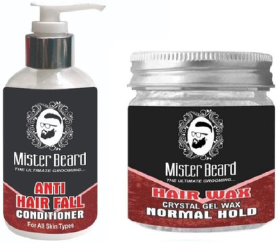 

MISTER BEARD Anti Hair Fall Conditioner 200ml WITH Normal Hold Hair Wax 100gm(Set of 2)
