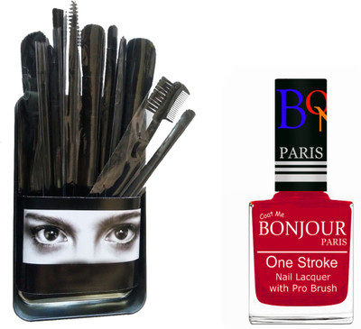 

Bonjour Paris Makeup Brush With Nail Polish Set BPNP 05(Set of 2)