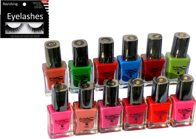 

ravishing Eyelashes, MAC professional nail paint (set of 12 )(Set of 13)
