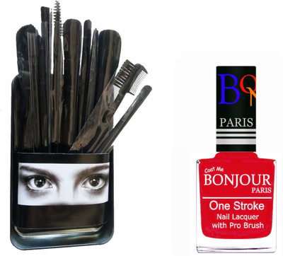 

Bonjour Paris Makeup Brush With Nail Polish Set BPNP 45(Set of 2)
