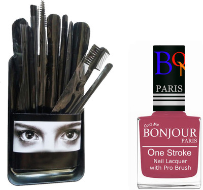 

Bonjour Paris Makeup Brush With Nail Polish Set BPNP 11(Set of 2)