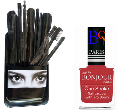 

Bonjour Paris Makeup Brush With Nail Polish Set BPNP 12(Set of 2)