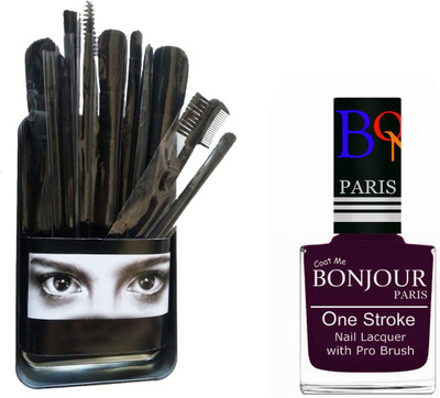 

Bonjour Paris Makeup Brush With Nail Polish Set BPNP 03(Set of 2)
