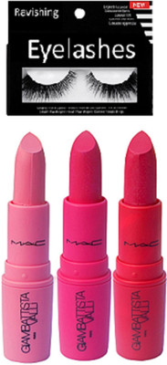 

ravishing eyelashes, Mac Giambattista valli lipstick in 3 shades(Set of 4)