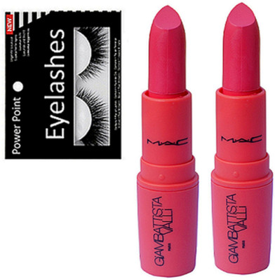 

power point eyelashes, mac giambattista long lasting lipstick pack of 2(Set of 3)