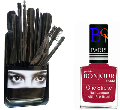 

Bonjour Paris Makeup Brush With Nail Polish Set BPNP 08(Set of 2)
