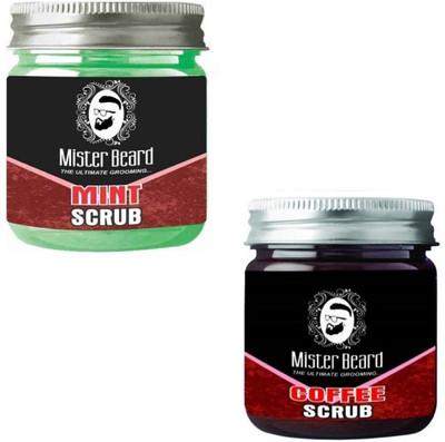 

MISTER BEARD Mint Scrub 100gm WITH Coffee Scrub 100gm(Set of 2)