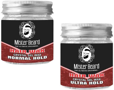 MISTER BEARD Hair Wax Normal Hold 100gm WITH Hair Wax Ultra Hold 100g(Set of 2)
