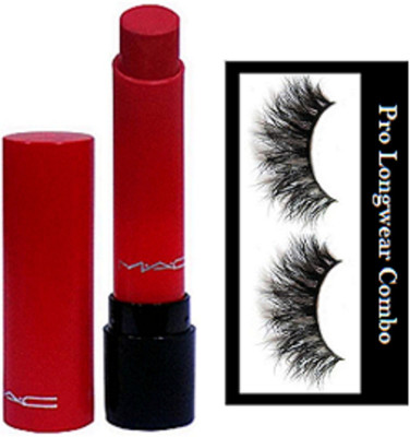 

pro longwear combo Eyelashes,Mac Liptensity lipstick Rouge A Levers Claret Cast(Set of 2)